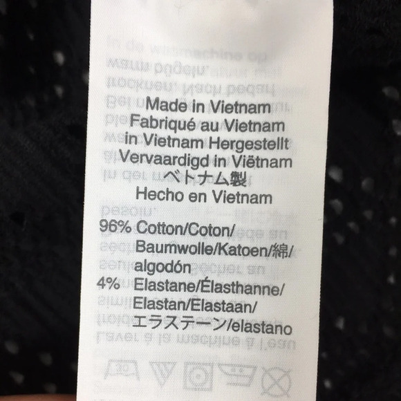 Texture & Thread Madewell Black Mesh Net Tie Front Shirt‎ Womens Small - Picture 6 of 11